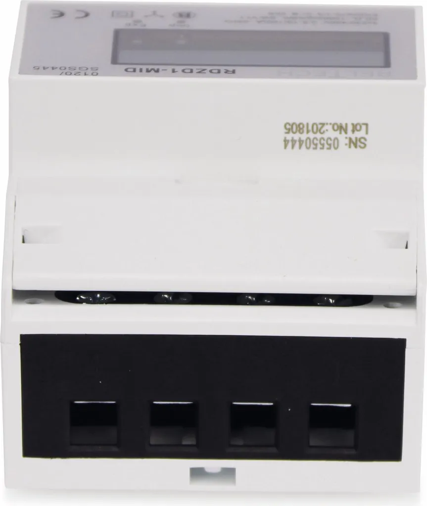 Compteur triphasé numérique Reltech 100A avec sortie S0 et certifié MID - 5