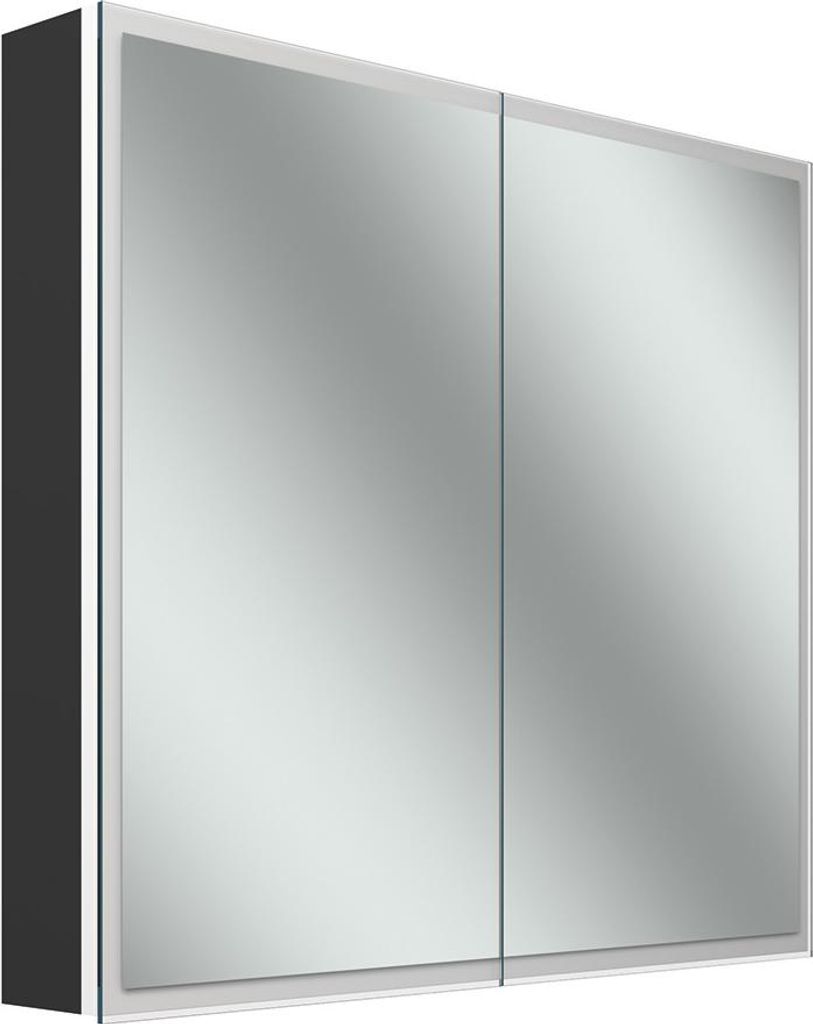 Schneider GLOW D2W Spiegelschrank, 2 Türen 40/40cm, 813x136x736mm, rundum Beleuchtung, Dim2Warm, 218.080.02.44