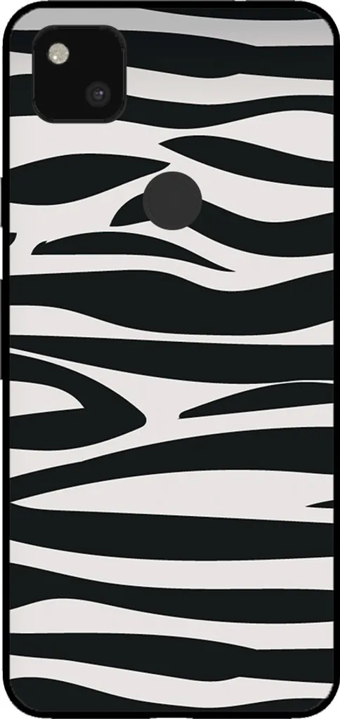 Custodia Google Pixel 4A Zebra - Backcover TPU Antiurto Bianco Nero