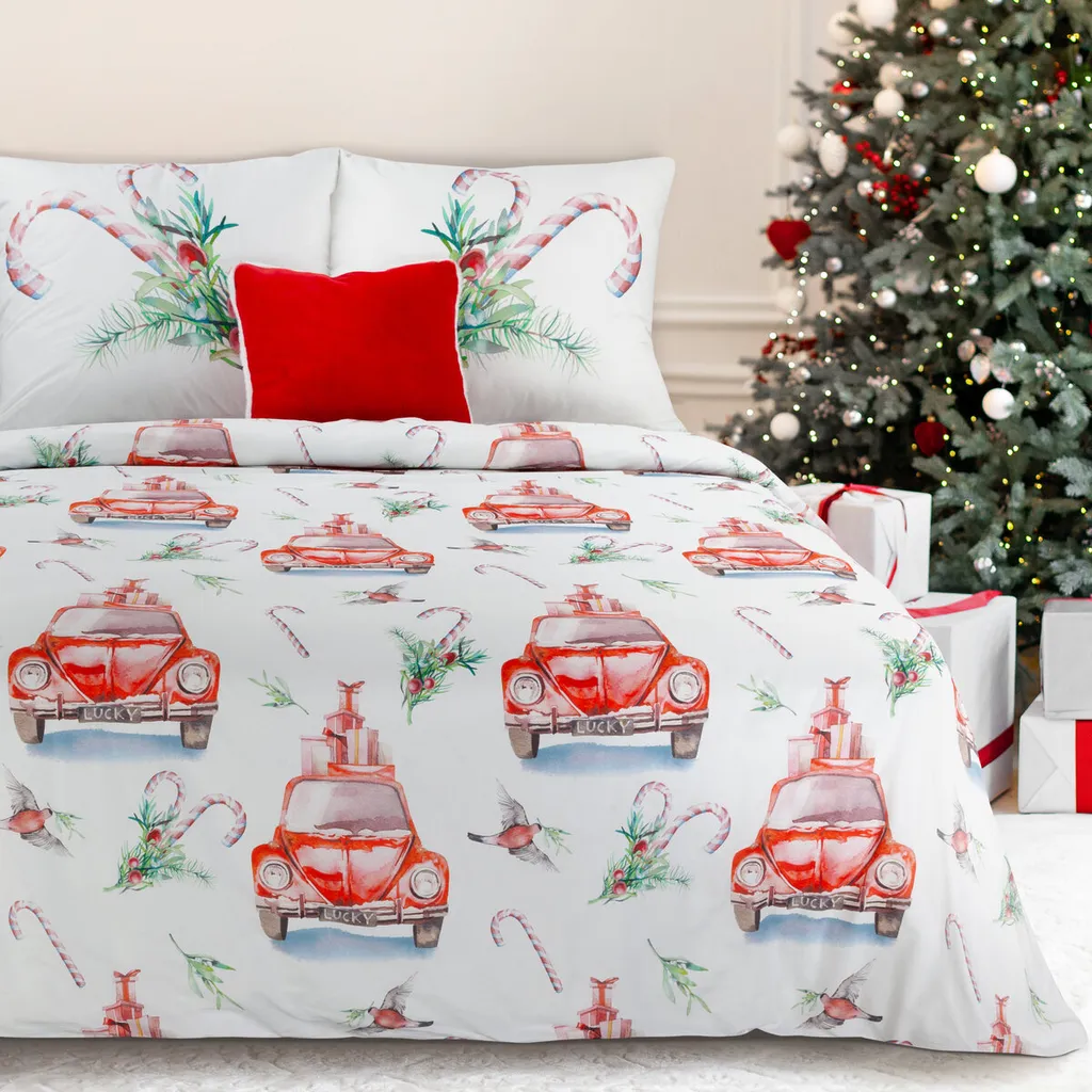 Linge de lit de Noël sans repassage XMAS CARS 220x200 cm MyBestHome
