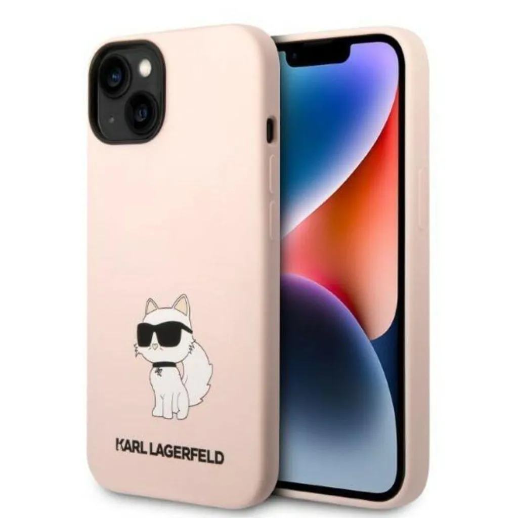 Custodia Rigida Karl Lagerfeld per iPhone 15 Plus / 14 Plus Pink Silicone