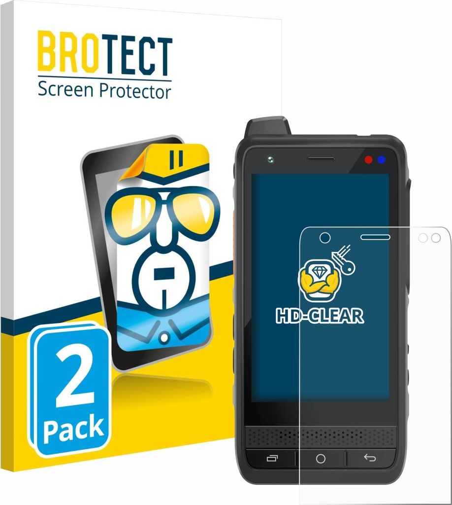 2x Für Uniwa F400 Schutzfolie BROTECT Displayschutz Display Schutz Folie Klar Transparent
