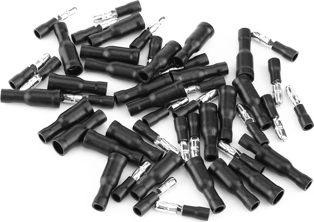 Auto Auto Messing Bullet Connectors männlich & weiblich Wire Terminals (schwarz)