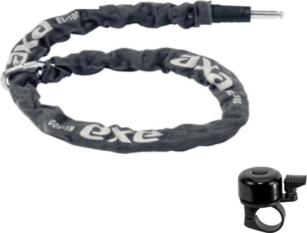 AXA Einsteckkette RLC Ø 5,5 mm - 100 cm inkl. Fahrradklingel