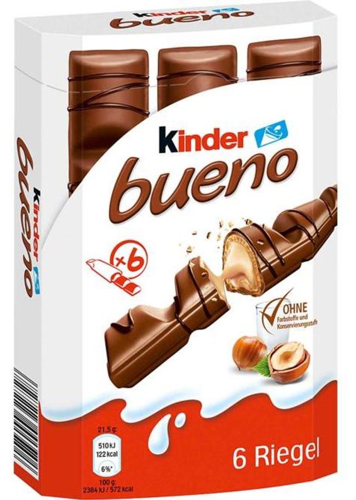 kinder 3227 kinder bueno Schokoriegel 6 St. Image du produit 