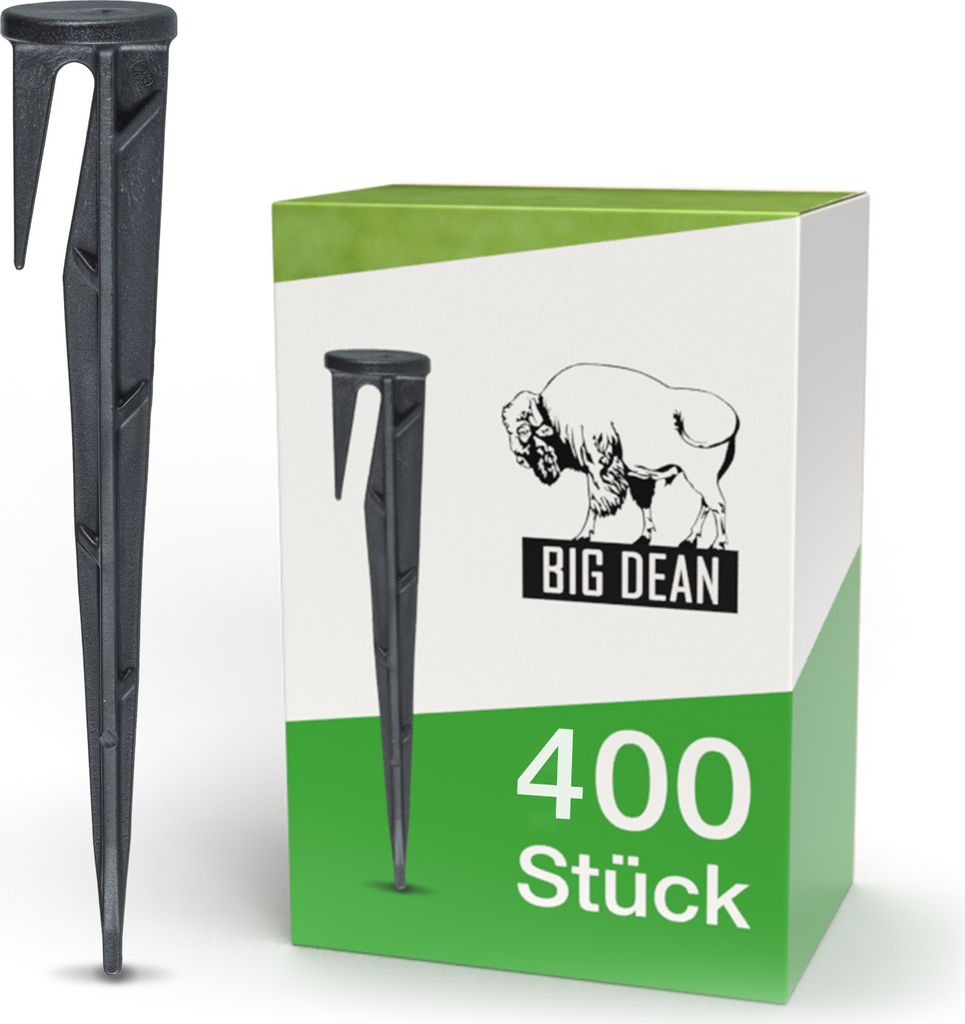 BigDean 400x Erdnägel für Mähroboter Begrenzungskabel - Produktbild