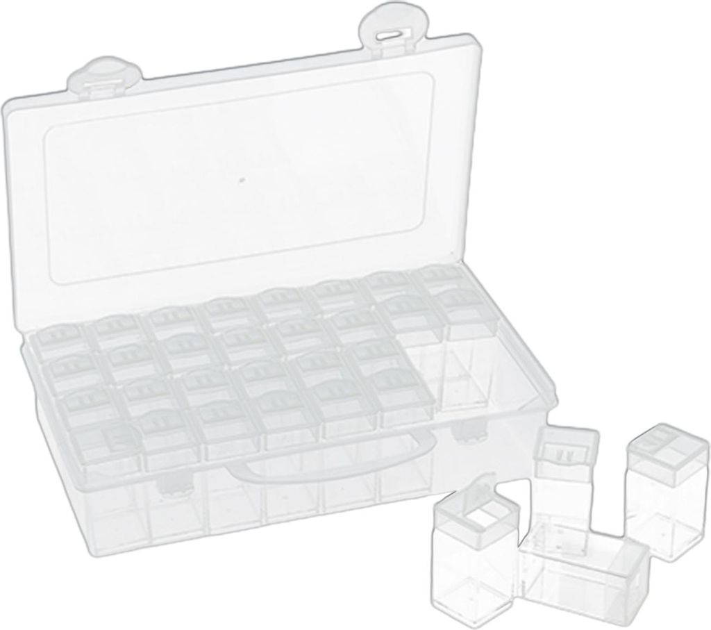 Aufbewahrungsbox für Perlen, großes Fassungsvermögen, mehrere Fächer, transparentes Design, Aufbewahrungsbehälter für Strassmalerei