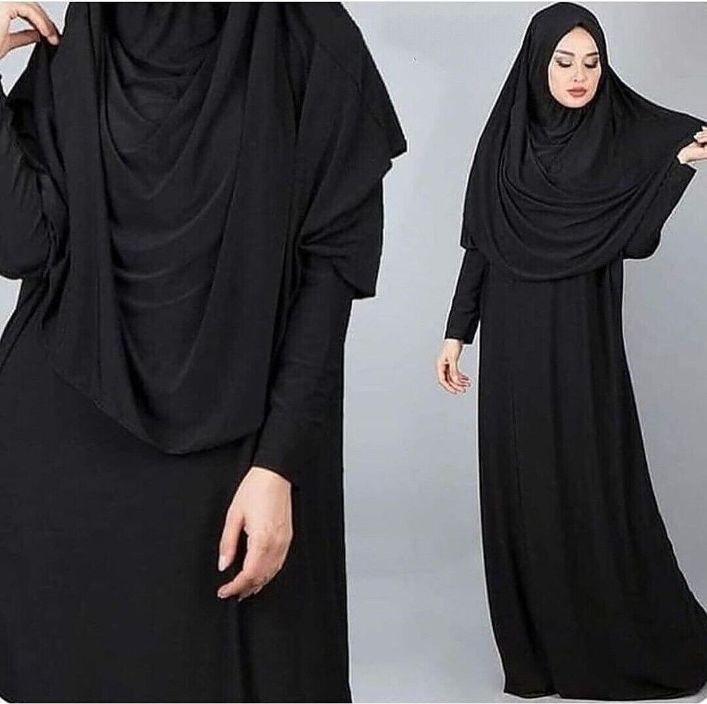 Signore preghiera vestito nero 48-52 Abaya musulmano lungo Immagine del prodotto 