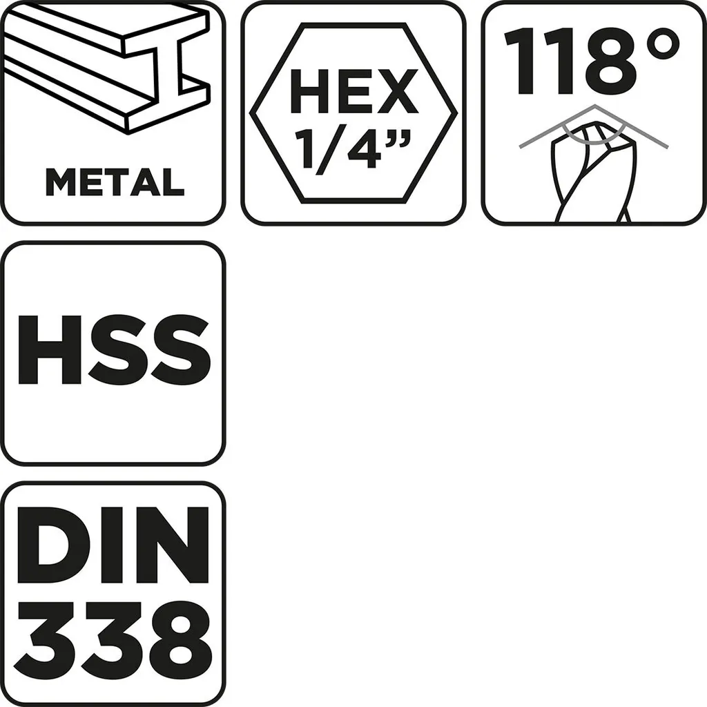 Punta Elicoidale 3.2mm HEX GRAPHITE - Accessorio Avvitatore per Metallo