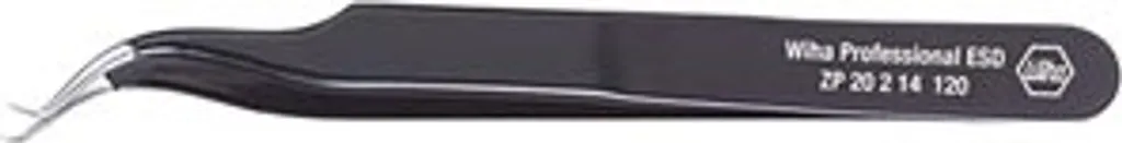 Pincette de précision antistatique Wiha ESD 120mm pour électronique
