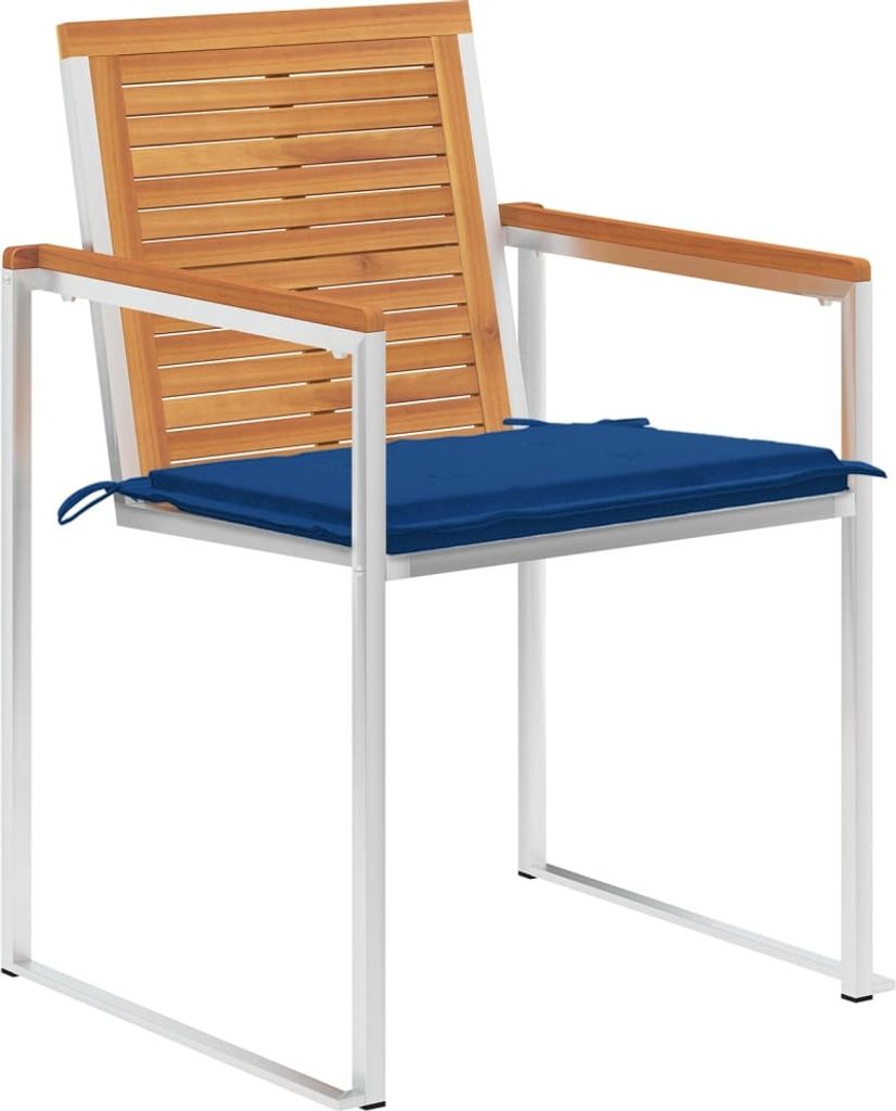 Möbel Gartenstühle - Gartenmöbel - Balkonstuhl 8er-set - multifunktional& Moderne - mit Kissen Massivholz Akazie - Stühle für Garten, Balkon C...