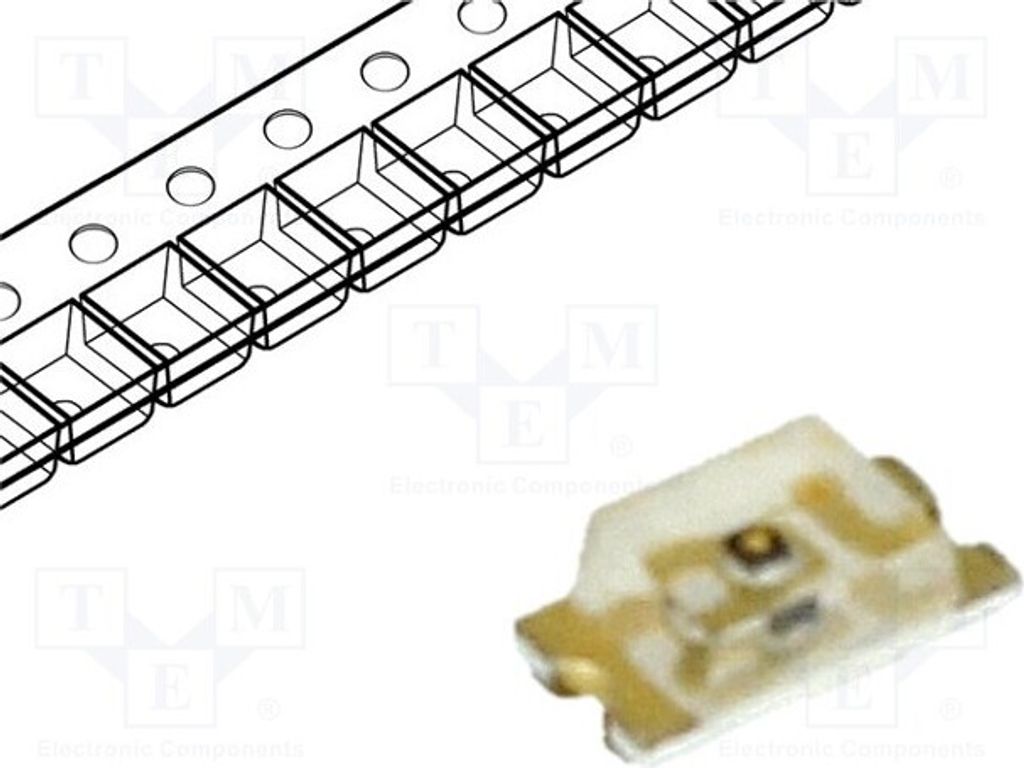 10x LED 45÷90mcd 2÷2,4V SMD 1,6x0,8x0,55mm 130° orange 0603 20mA LTST-C191KFKT LED