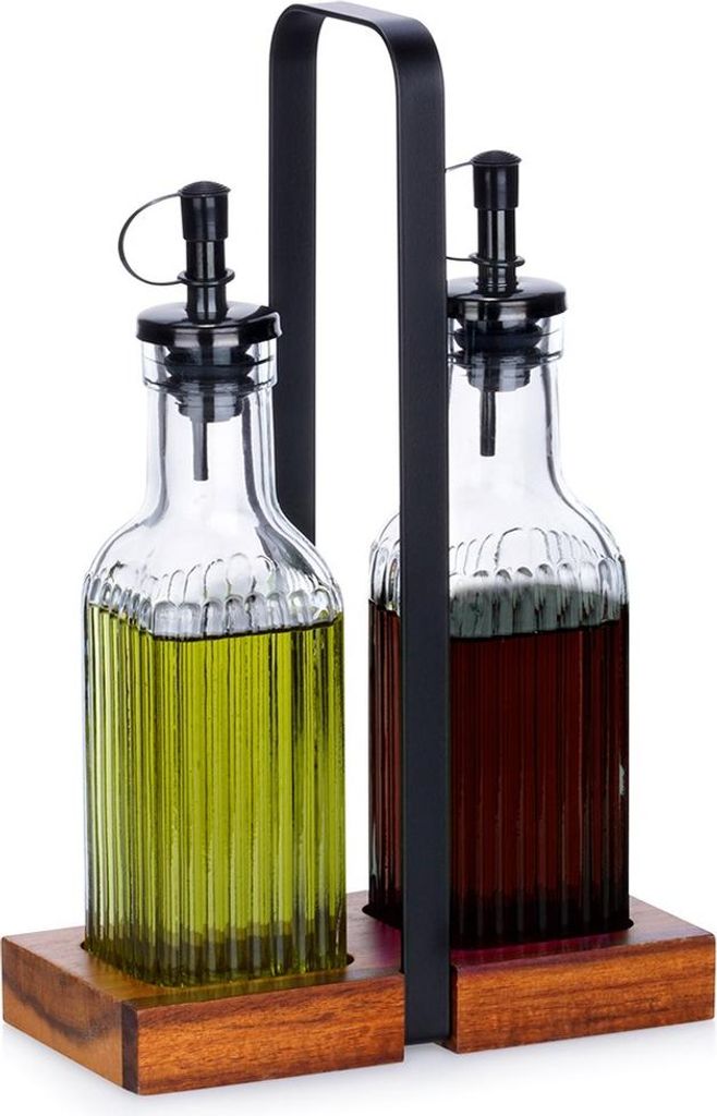 Vilde | Essig und Ölflaschen - 2x 190 ml - Mit Ständer - Produktbild 