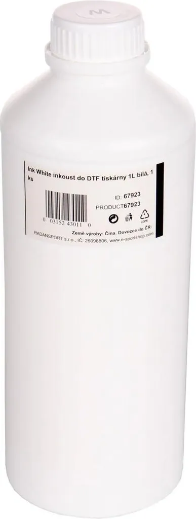 Encre Blanche DTF Premium 1L à Forte Opacité et Grande Élasticité Textile