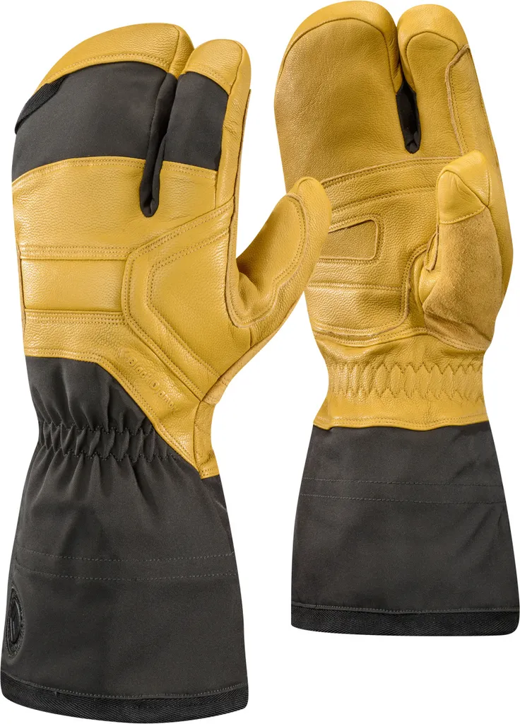 Gants Guide Finger Black Diamond XS - Cuir Beeswax et isolation PrimaLoft