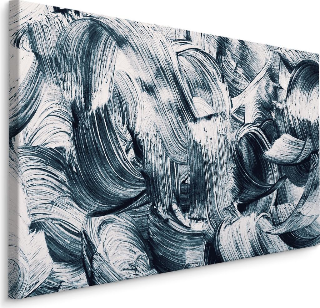 Fabelhaftes Canvas LEINWAND BILDER 100x70 cm XXL Kunstdruck Wellen Streifen Abstrakt