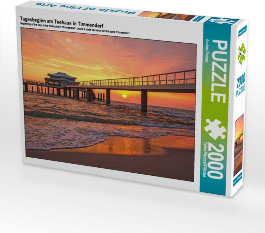 CALVENDO Puzzle Tagesbeginn am Teehaus in Timmendorf 2000 Teile Puzzle quer | 2000 Teile Lege-Größe 90x67cm Foto-Puzzle für glückliche Stunden