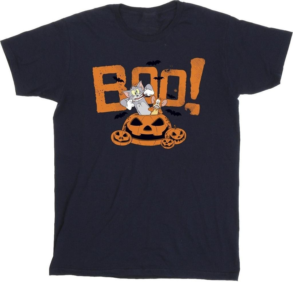 Tom & Jerry - "Halloween Boo!" T-Shirt für Herren BI52131 (5XL) (Marineblau)