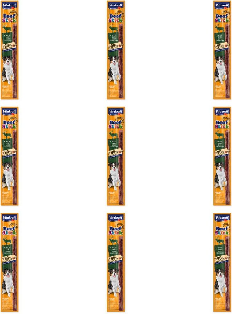 Leckerli Vitakraft Beef Stick Wild, Stange 12g / Packung 9 Stk.