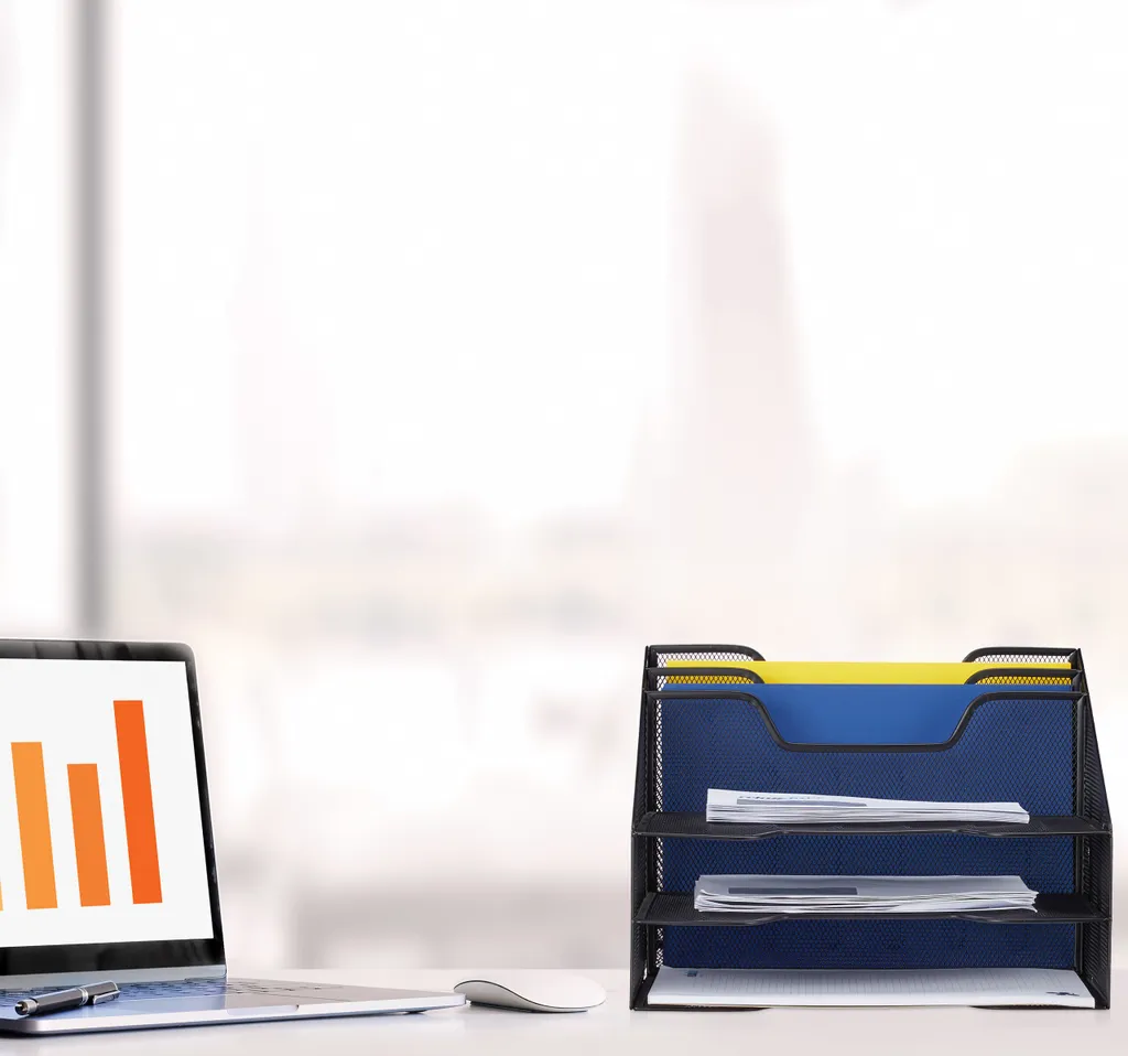 Vassoio Portadocumenti 5 Scomparti RD28951 | Organizer Scrivania Metallo - 6