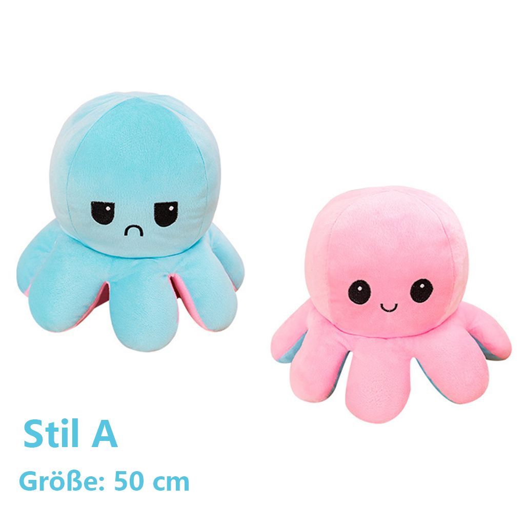 Oktopus Doppelseitige Flip Spielzeug Weichen Plüsch Ausdruck Tintenfisch Puppe 