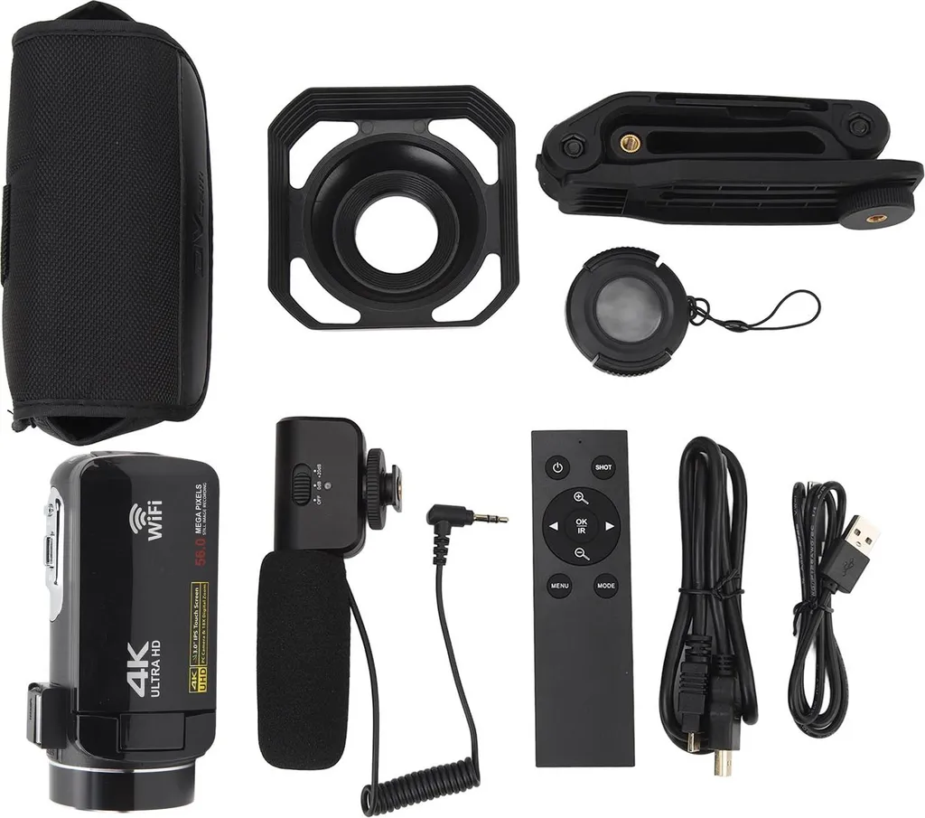 Caméra YouTube et Vlogging 4K avec écran rotatif et zoom numérique 18x