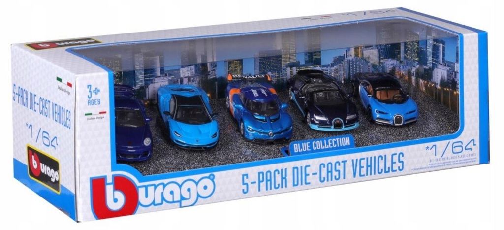 BBURAGO MODELL BLUE COLLECTION 5-PK. 1:64 - (Spielzeug, Image du produit 