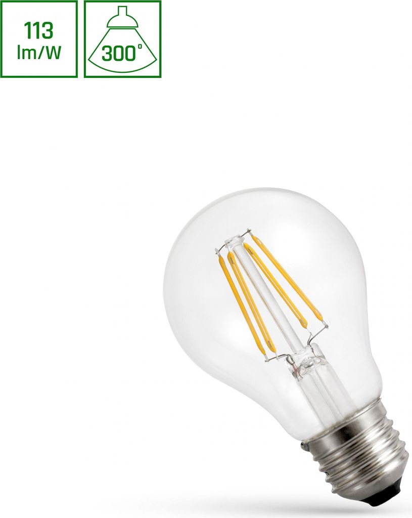 Spectrum LED Filament Glühbirne 4W = 40W E27 Glühlampe Produktbild 
