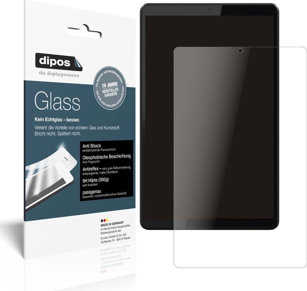 1x Schutzfolie für Lenovo Smart Tab M8 matt - Anti-Shock 9H Produktbild 