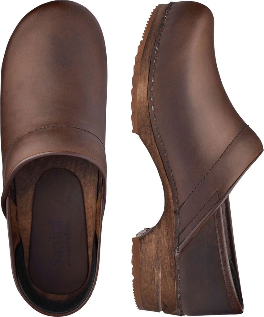 Sanita Clog Wood-Julie Closed für Damen - Antikbraun - 42 Produktbild 