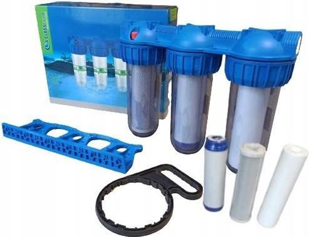 Wasserfilter 3-Stufen-System - 10" - 1" Gewinde - Einfache Produktbild 