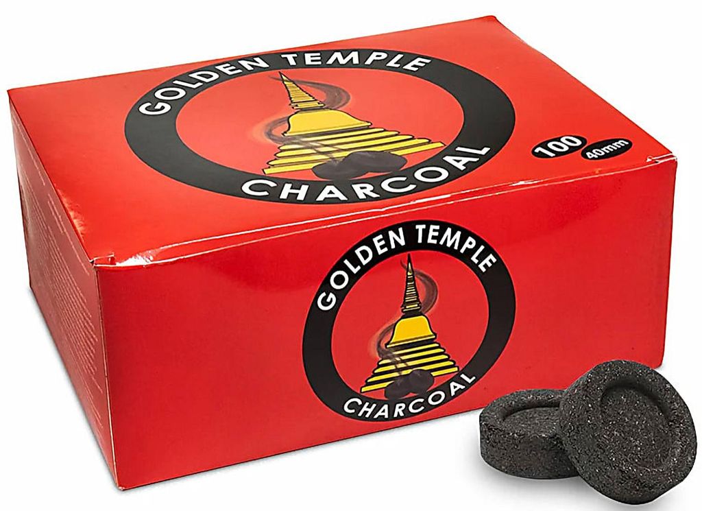 Golden Temple Kohletabs – 4 cm, online bestellen. Productafbeelding 