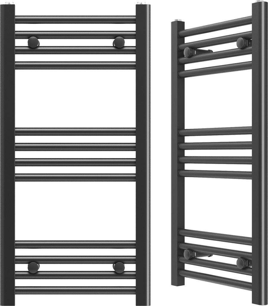 Granitan | Badheizkörper Breno - 40x80 cm - Schwarz - Produktbild 