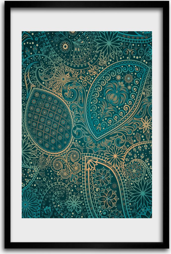 Bild - Bilderrahmen - 40 cm x 60 cm - MDF - Rahmen - Wandkunst - Verzierungen
