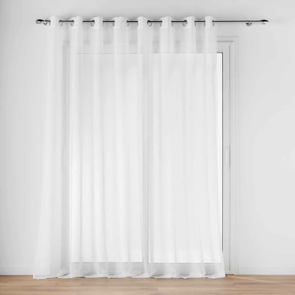 Rideau CARLIN Blanc Douceur d'Intérieur 300x240 cm en Tissu Durable