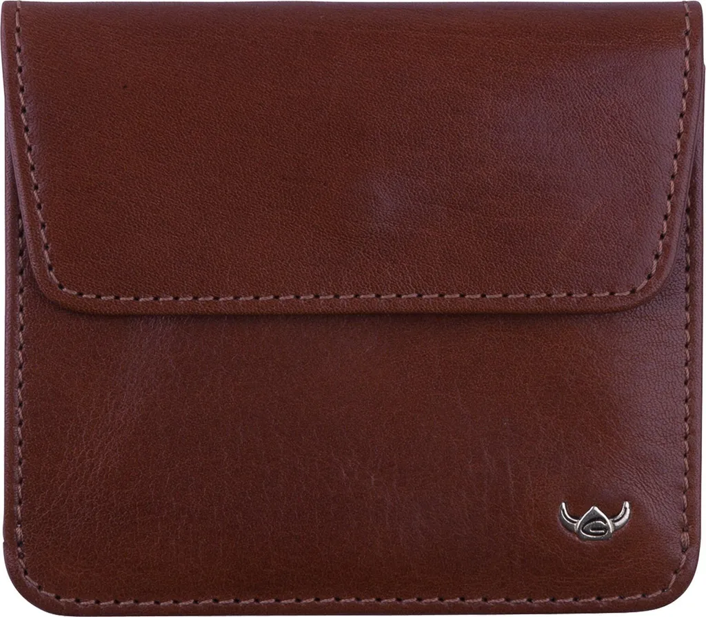 Portefeuille Golden Head Colorado RFID en cuir tabac avec pression