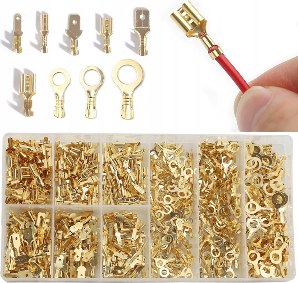 600 stück Crimp-Verbindungsstücke 2.8/4.8/6.3mm Quick Splice Sortiment Kit