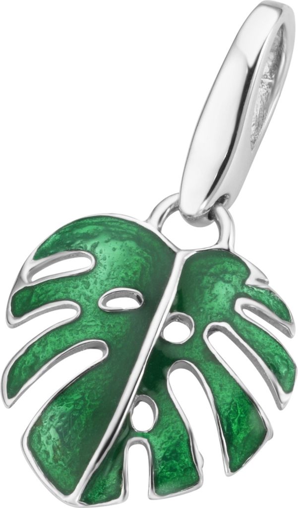 Charm Giorgio Martello Milano Monstera-Blatt, Silber 925 Grün Onesize