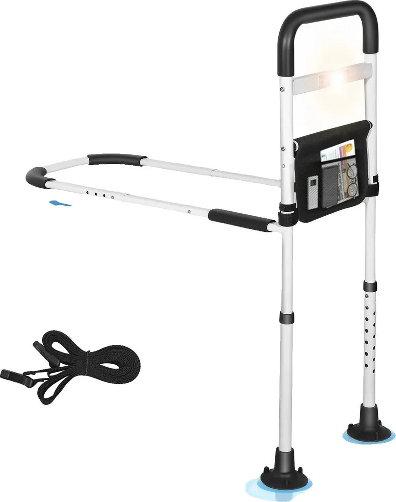Sponde letto, altezza regolabile da 13,58" a 16,53", lunghezza regolabile da 28,54" a 31,49", portata 400 libbre, raggio di rilevamento luce 3,28 piedi, angolo di illuminazione 120°.