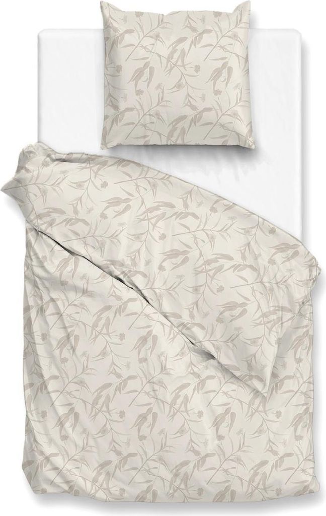 ZO!Home Fiori di Satinado Bettwäsche 135 Off-White Bettwäsche 1 x Bettbezug 135x200 + 1 x Kopfkissenbezug 80x80 Off-white weiß