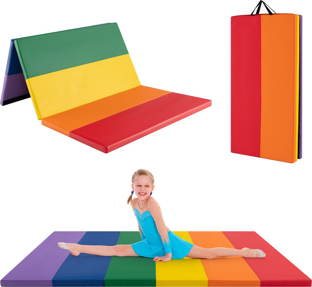 COSTWAY skladacia gymnastická podložka, 180 x 120 cm mäkká Obrázok produktu 