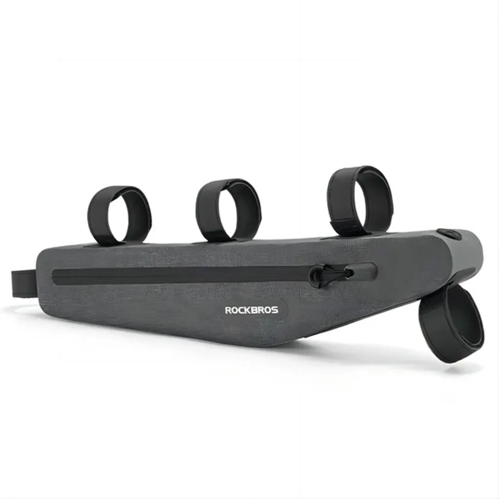 Sacoche Cadre Vélo Étanche Rockbros AS-052 Grise : Finis les Objets Mouillés