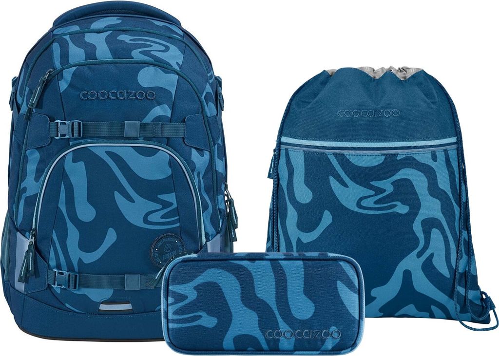 Coocazoo Schulrucksack-Set MATE Breaking Waves 3-teilig, ab 5. Klasse