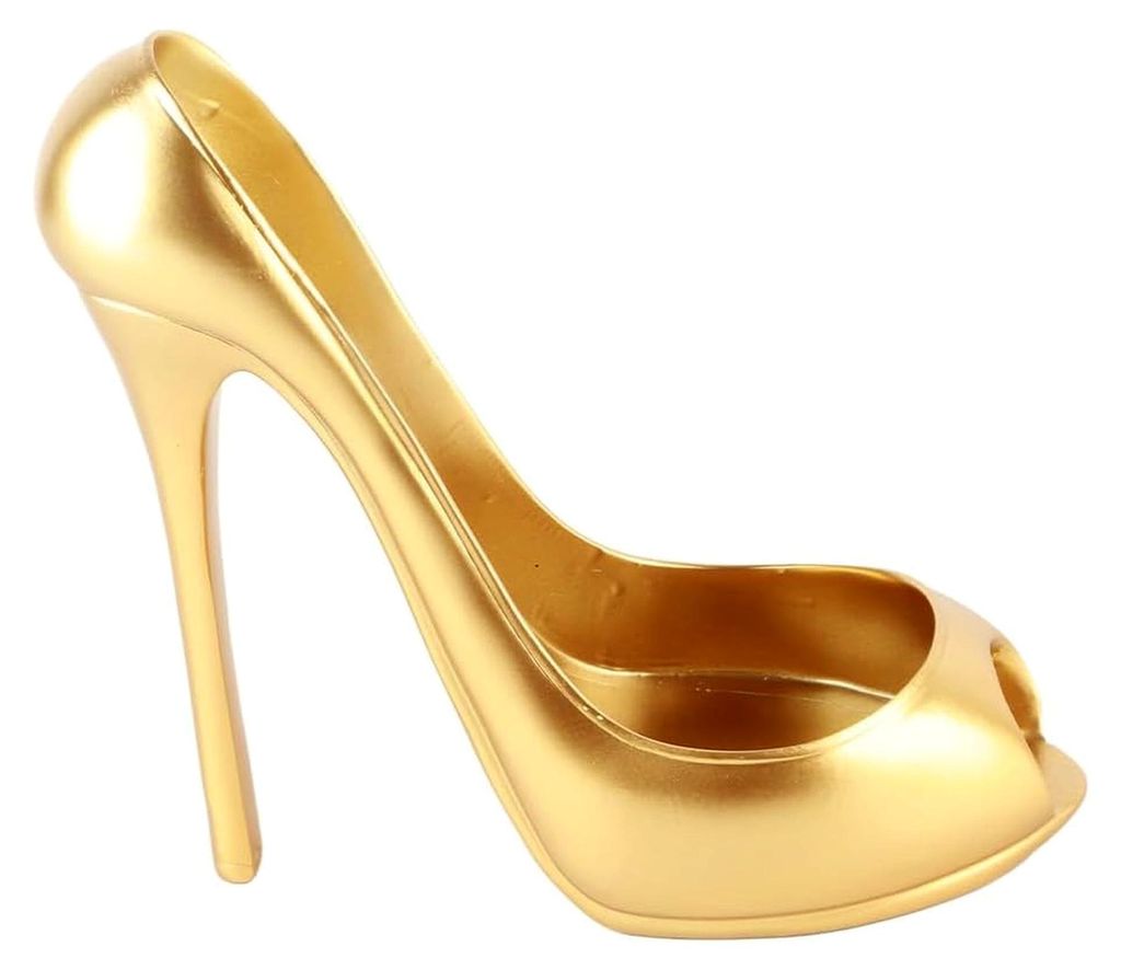 Innovatives Weinregal, Hochhackiges Schuhregal für Weinflaschen, Geeignet für Wohnzimmer und Weinschränke 7.9 x 3.9 x 7.5in (Gold)