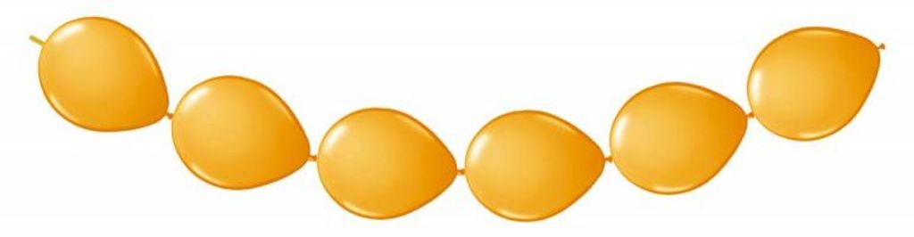 8 orange Luftballons Ketten-Serie, einfach zur 3m Girlande Produktbild 