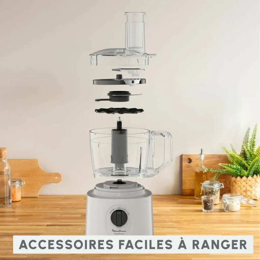 Robot multifonctions Moulinex Easy Force avec accessoires de découpe - 6