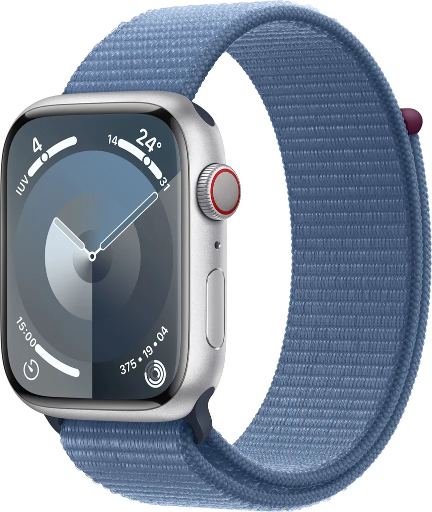 Apple Watch Series 9 GPS + Cellular 45mm Boîtier Aluminium Argent S9