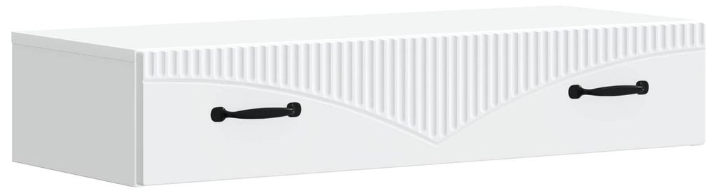 vidaXL Tavolino da appoggio a muro bianco 87,5 x 34,5 x 17 Immagine del prodotto 