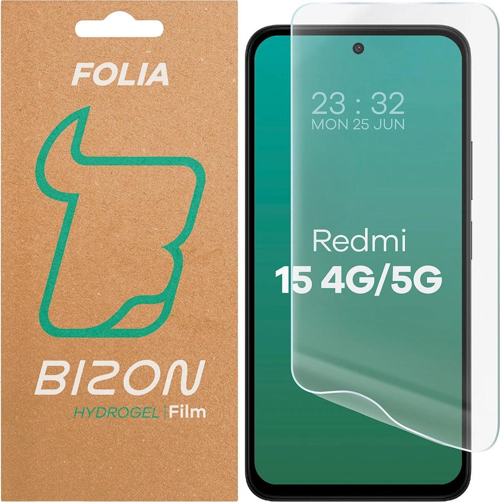 Hydrogel Folie für den Bildschirm für Xiaomi Redmi 15 4G / 5G, Bizon Glass Hydrogel Front, 1 Stück
