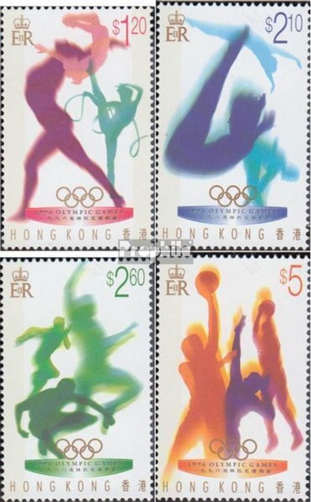Briefmarken Hongkong 1996 Mi 762C c-765C c (kompl.Ausg.) postfrisch Olympische Sommerspiele